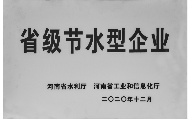 江河纸业荣获河南省节水型企业称号